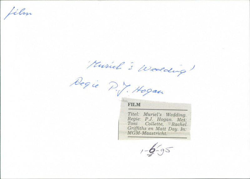 Muriel's Wedding - Vintage Photograph