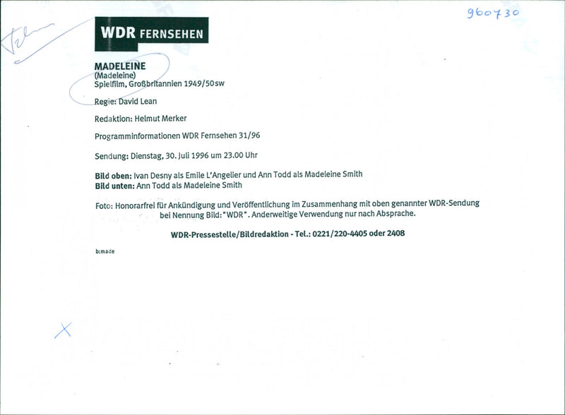 Ivan Desny and Ann Todd in a scene from the 1949/50 British film "Madeleine". - Vintage Photograph