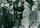 Anthony Quinn, Dana Andrews, Henry Fonda, Frank Conroy and Jane Darwell - The Ox-Bow incident - Vintage Photograph
