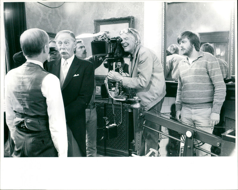 The filming of "Een pak slaag" - Vintage Photograph