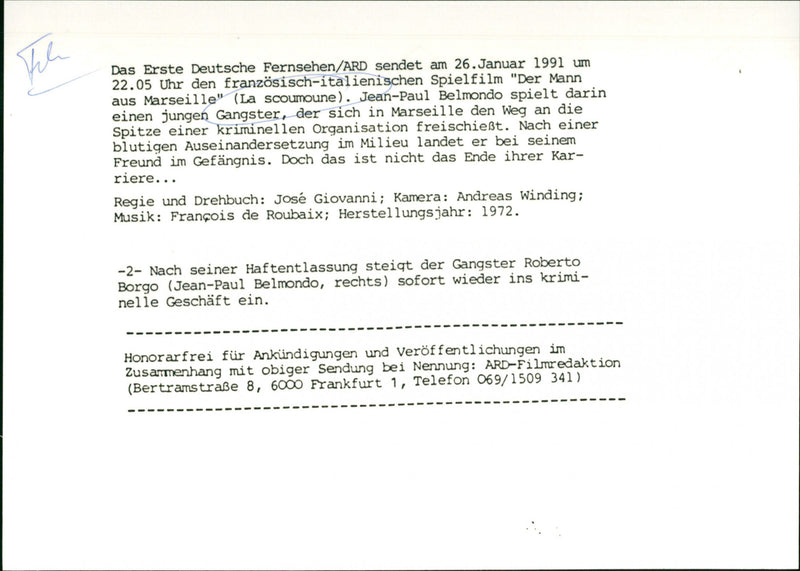 Scoumoune (La scoumoune 1972) - Vintage Photograph