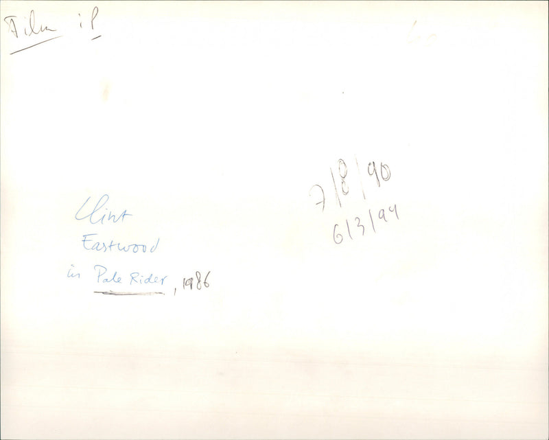 Clint Eastwood - Pale Rider - Vintage Photograph