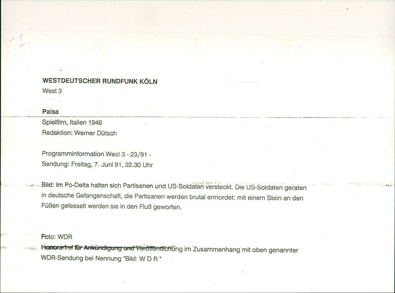 Paisà - Vintage Photograph