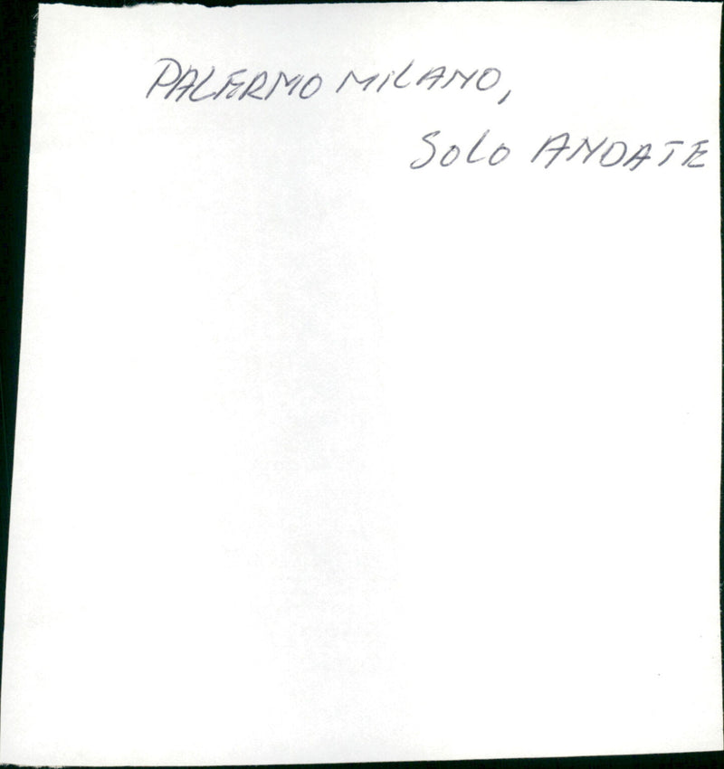 Palermo Milano, solo andata - Vintage Photograph