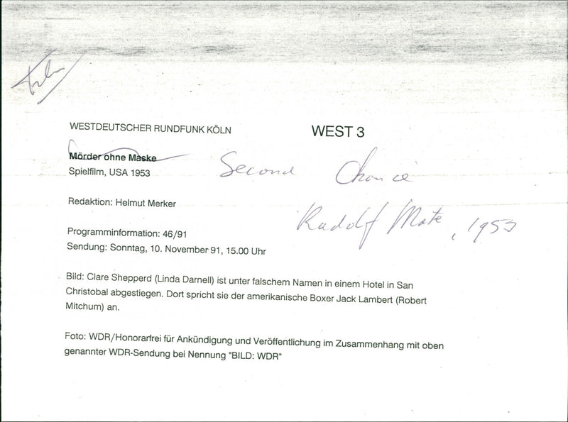 Second Chance 1953 - Vintage Photograph