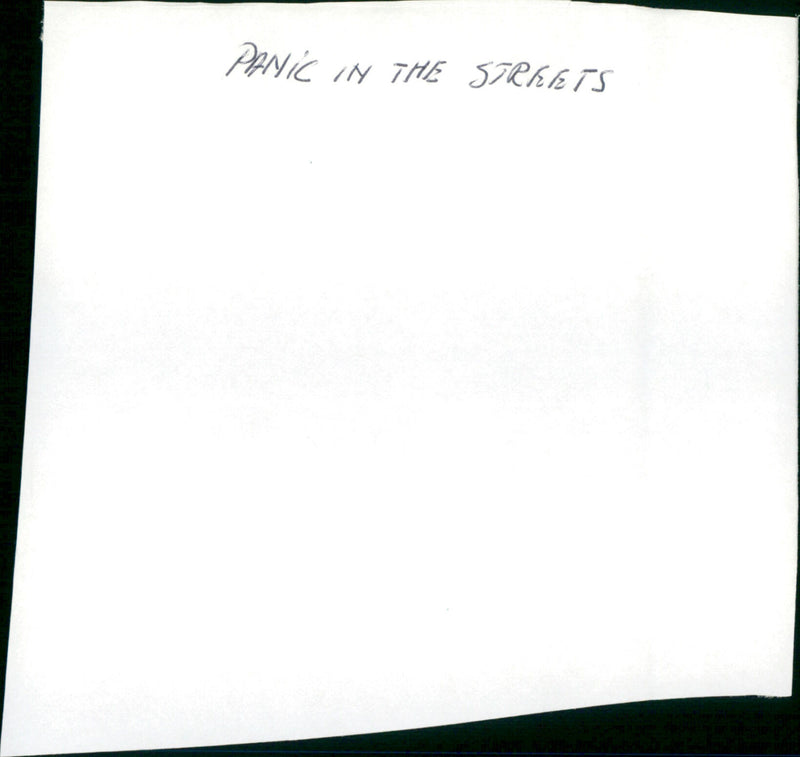 Panic in the Streets - Vintage Photograph