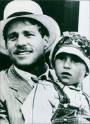Ryan O'Neal and Tatum O'Neal - Paper Moon - Vintage Photograph