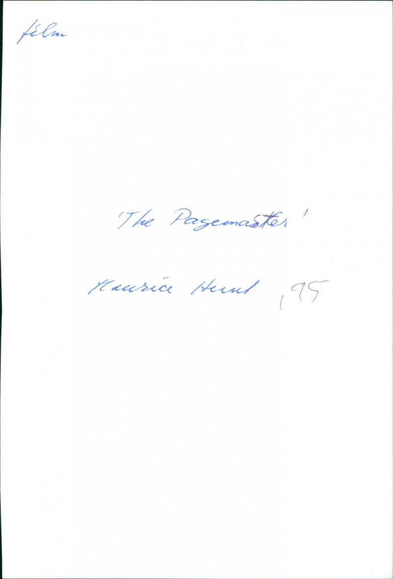 The Pagemaster - Vintage Photograph