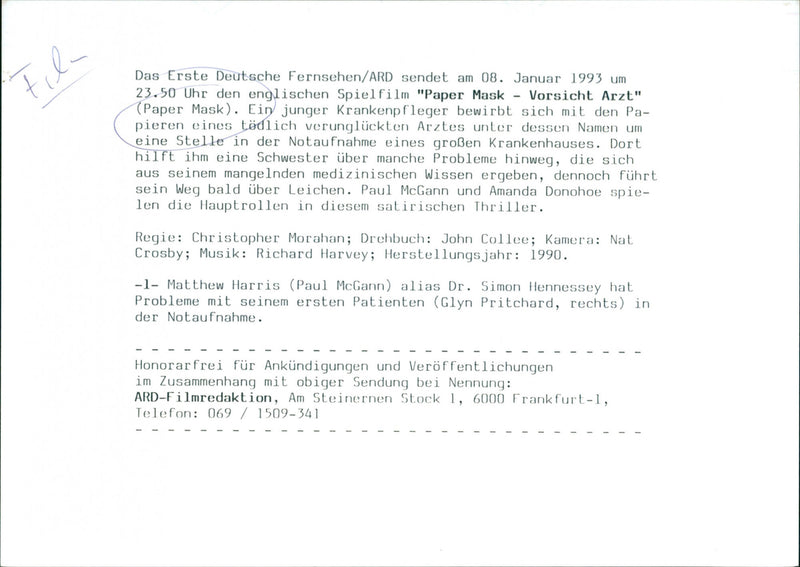 Paper Mask - Vintage Photograph