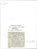 Sam and Sarah - Vintage Photograph