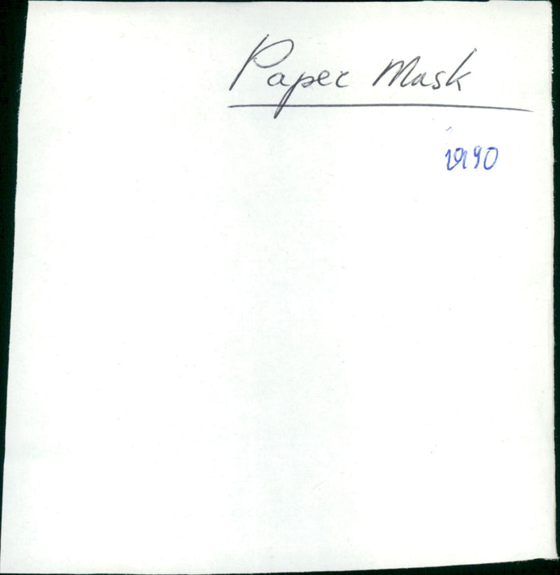 Paper Mask - Vintage Photograph