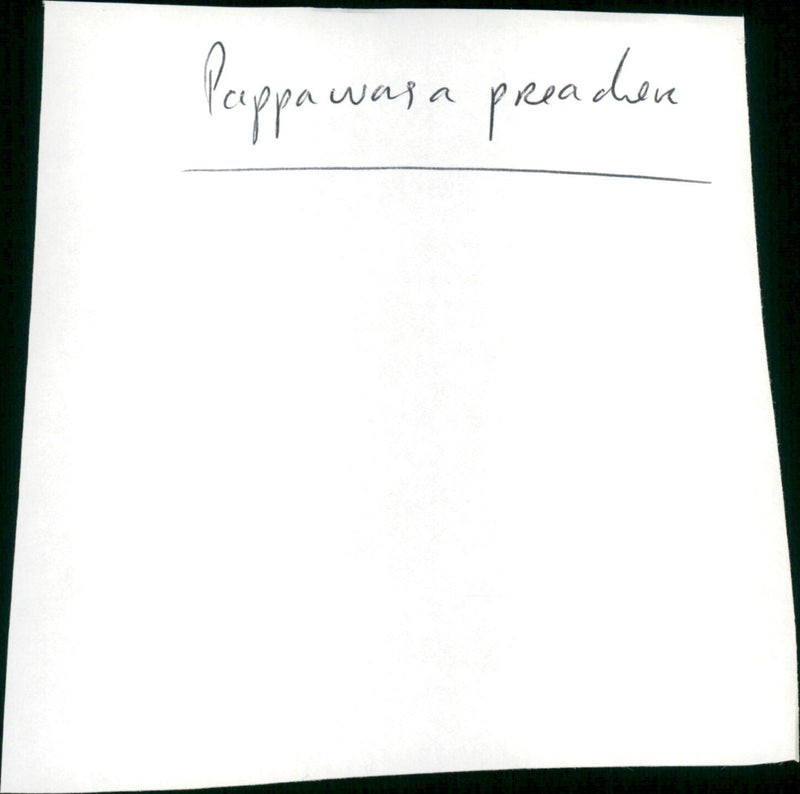 Papa was a Preacher - Vintage Photograph