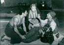 Betty Garde, Everett Sloane, Tony Curtis and Piper Laurie - The Prince Who Was a Thief - Vintage Photograph