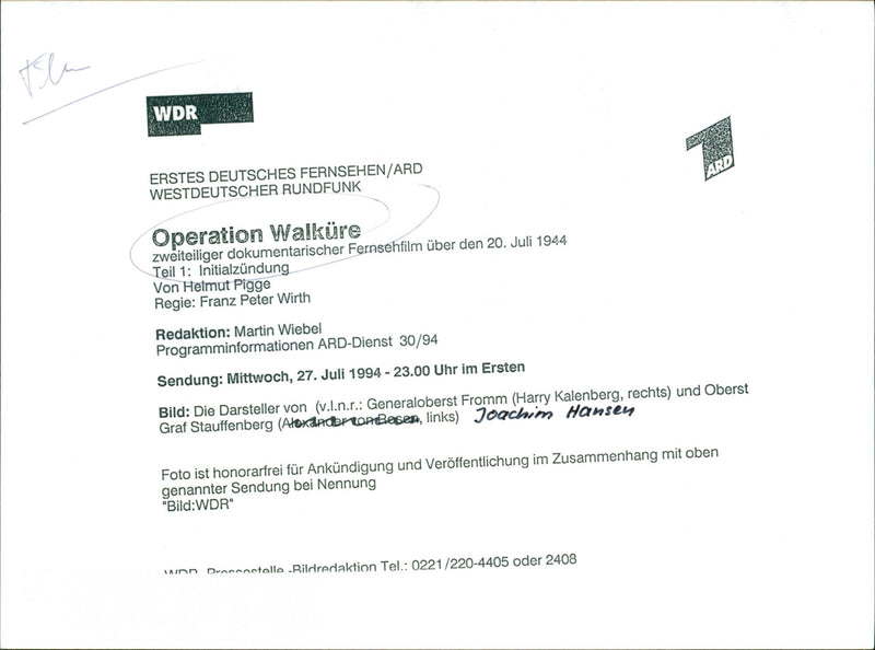 Operation Walküre - Vintage Photograph