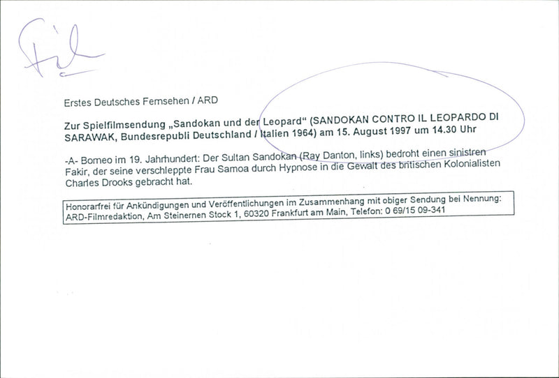 Sandokan contro il leopardo di Sarawak - Vintage Photograph