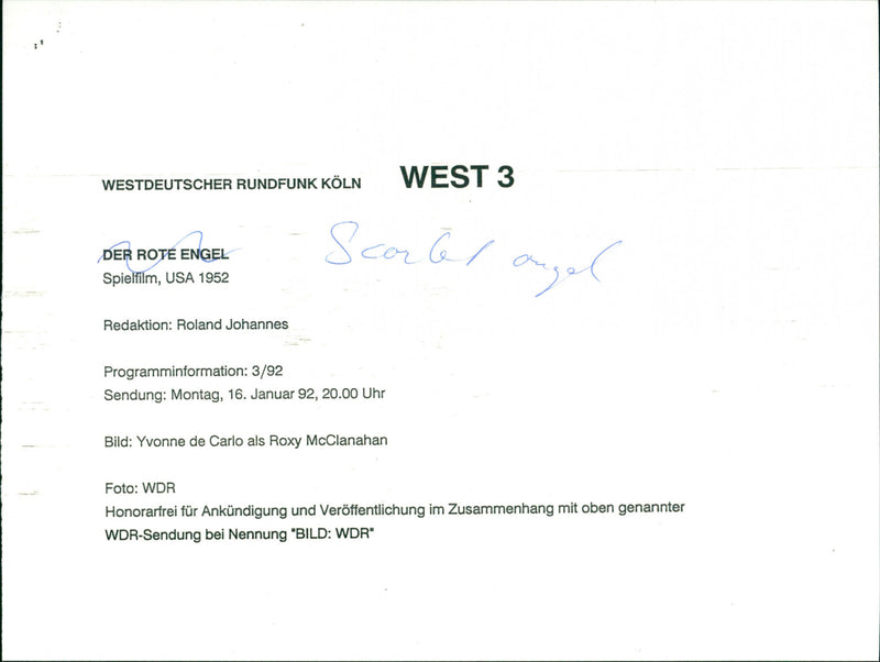 Scarlet Angel - Vintage Photograph