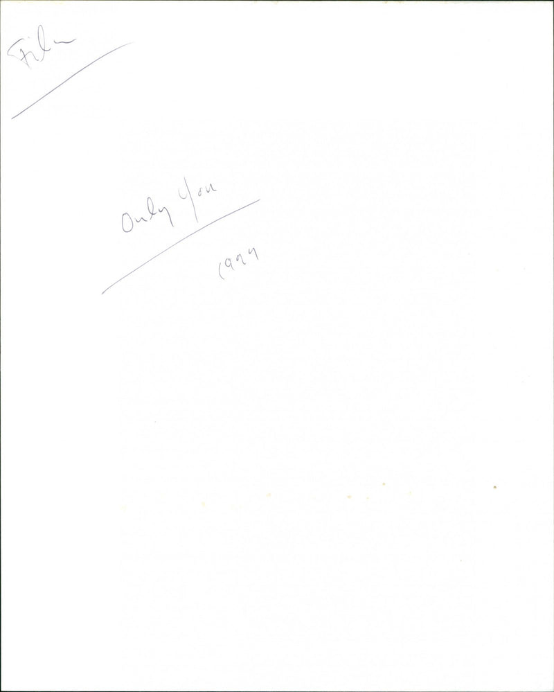 Only You - Vintage Photograph