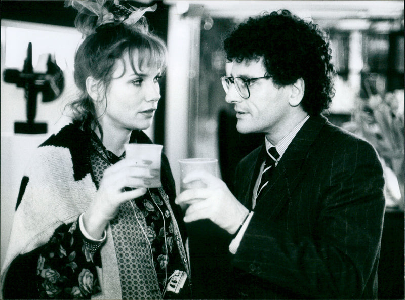 Actresses Monique van de Ven and Edwin de Vries play Monia and Constant in the film "ONE MONTH LATER". - Vintage Photograph