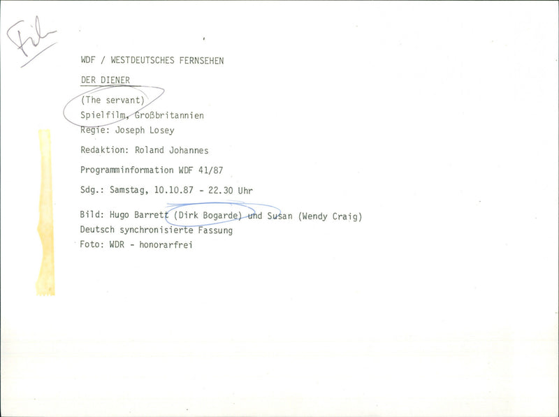 The Servant - Vintage Photograph