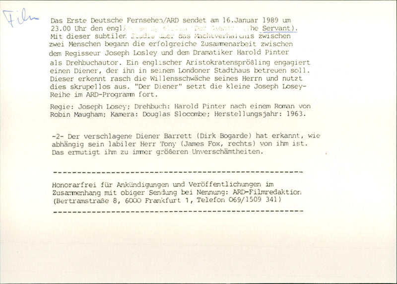 The Servant - Vintage Photograph