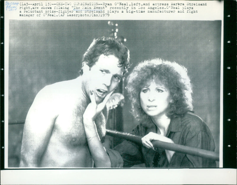 Ryan O'Neal and Barbra Streisand - Vintage Photograph