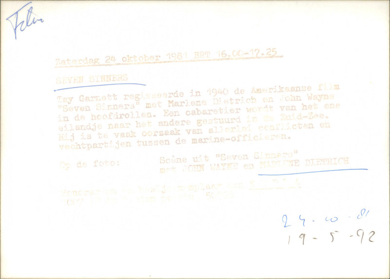 Seven Sinners - Vintage Photograph