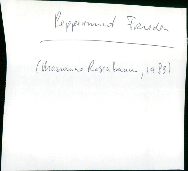 Peppermint-Frieden - Vintage Photograph