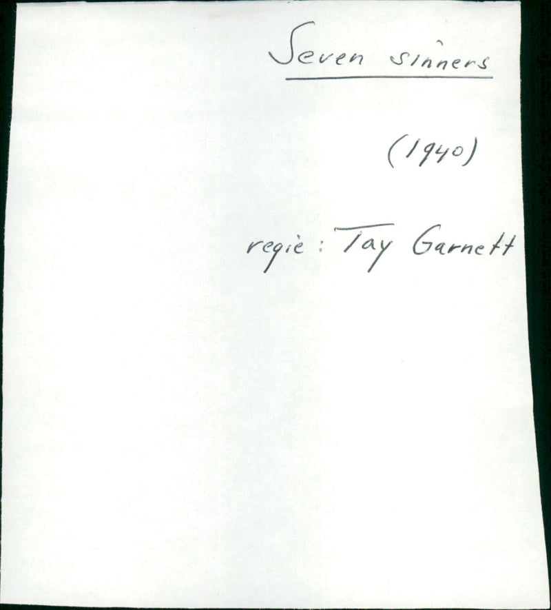 Seven Sinners - Vintage Photograph