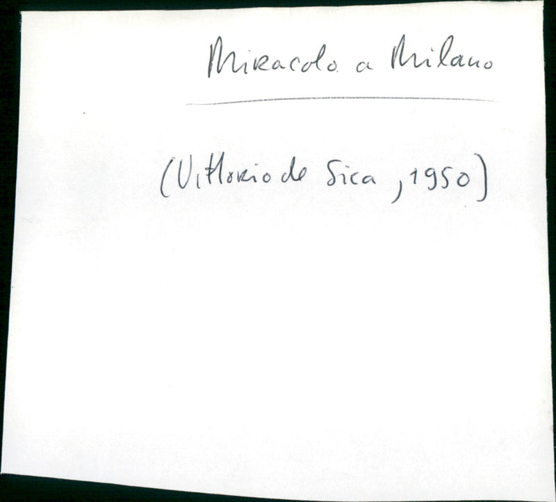 Miracolo a Milano - Vintage Photograph