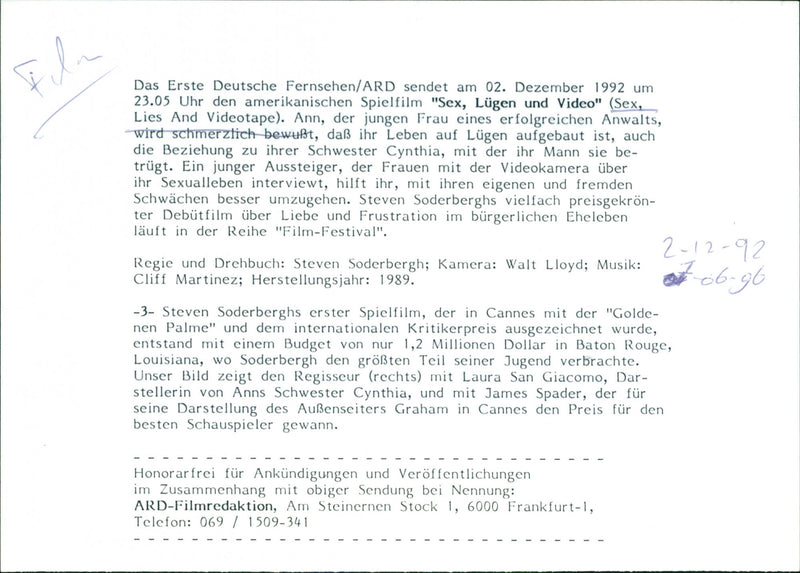 Sex, Lies, and Videotape - Vintage Photograph