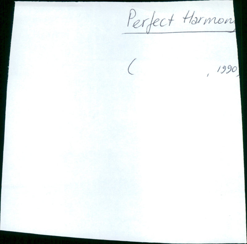 Perfect Harmony - Vintage Photograph