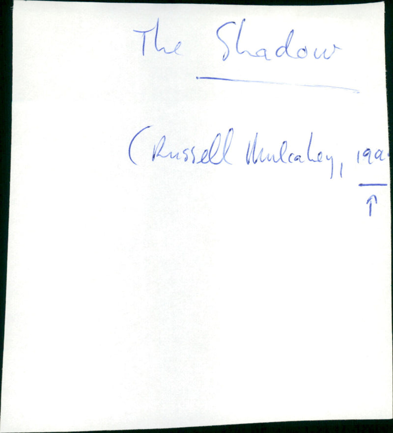 The Shadow - Vintage Photograph