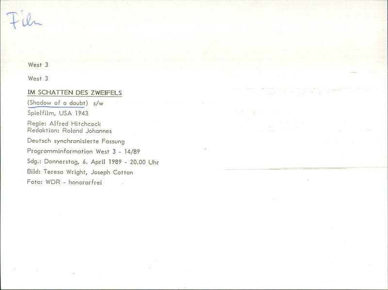 Shadow of a Doubt - Vintage Photograph