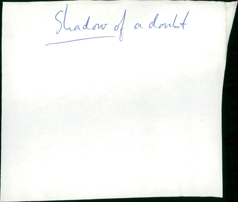 Shadow of a Doubt - Vintage Photograph