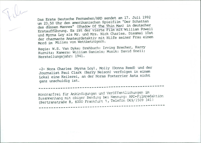 Shadow of the Thin Man - Vintage Photograph