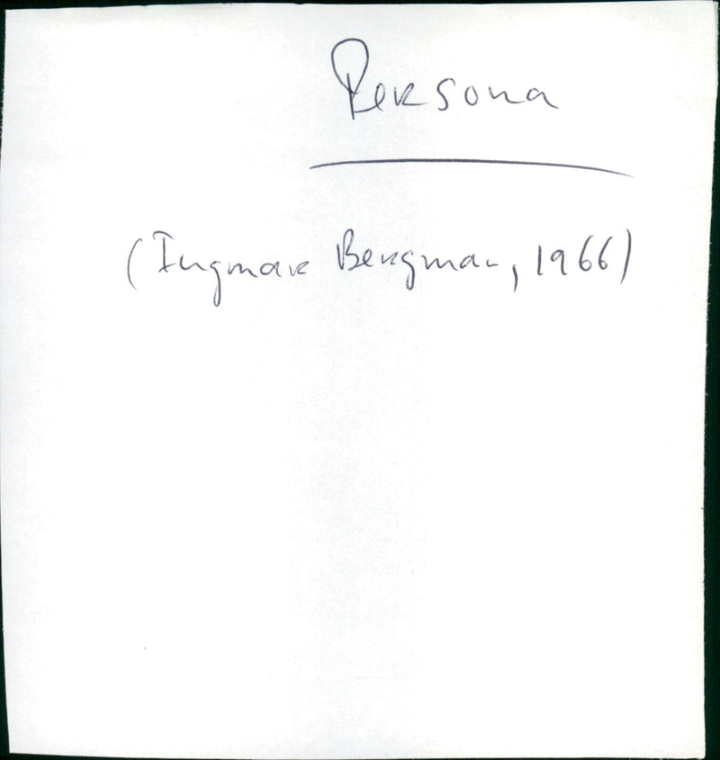 Persona - Vintage Photograph