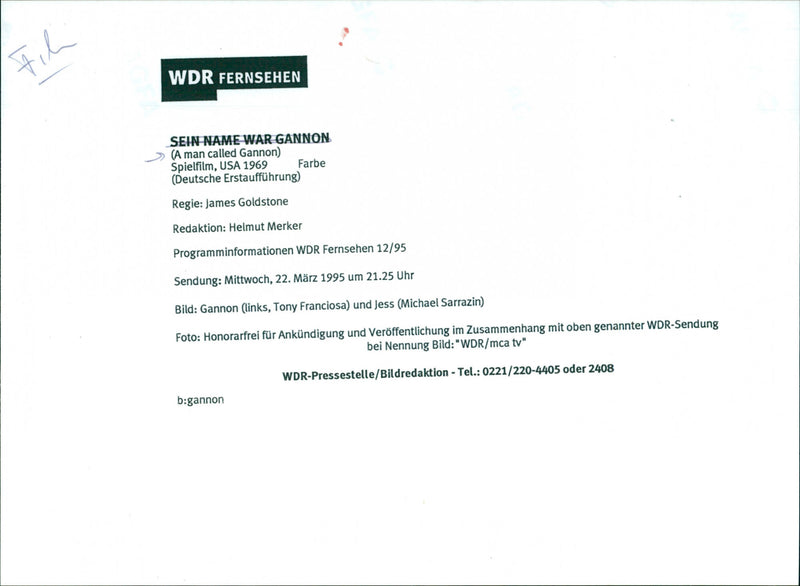 Tony Franciosa and Michael Sarrazin in the 1969 film "His Name Was Gannon". - Vintage Photograph