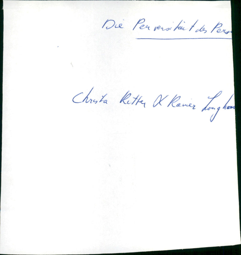 die perversitat des persers - Vintage Photograph