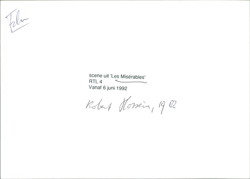 Les Misérables 1982 - Vintage Photograph