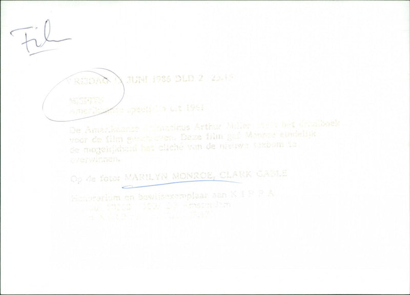 Marilyn Monroe and Clark Gable - Vintage Photograph