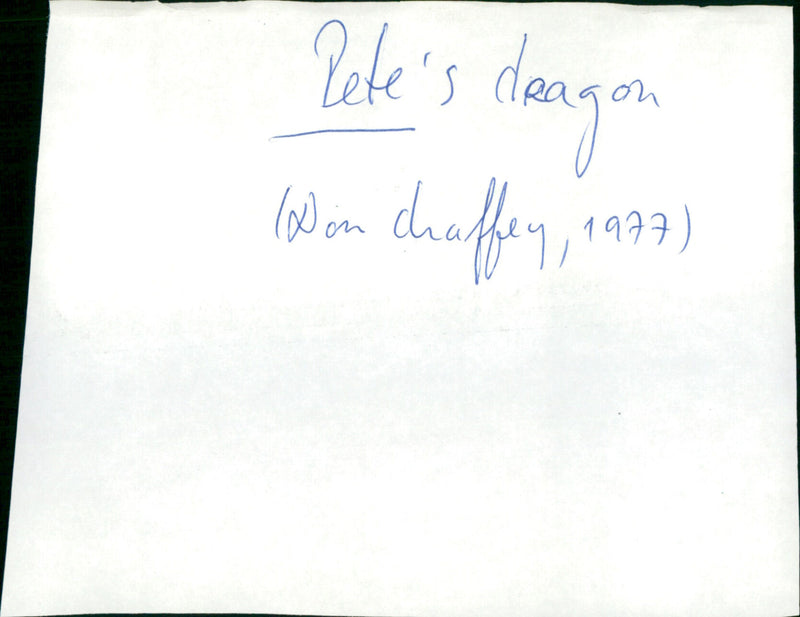 Pete's Dragon - Vintage Photograph