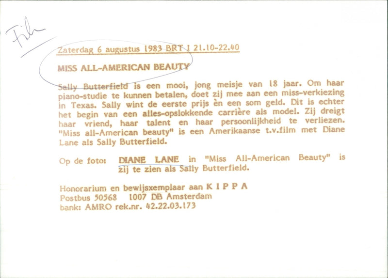 Diane Lane - Vintage Photograph