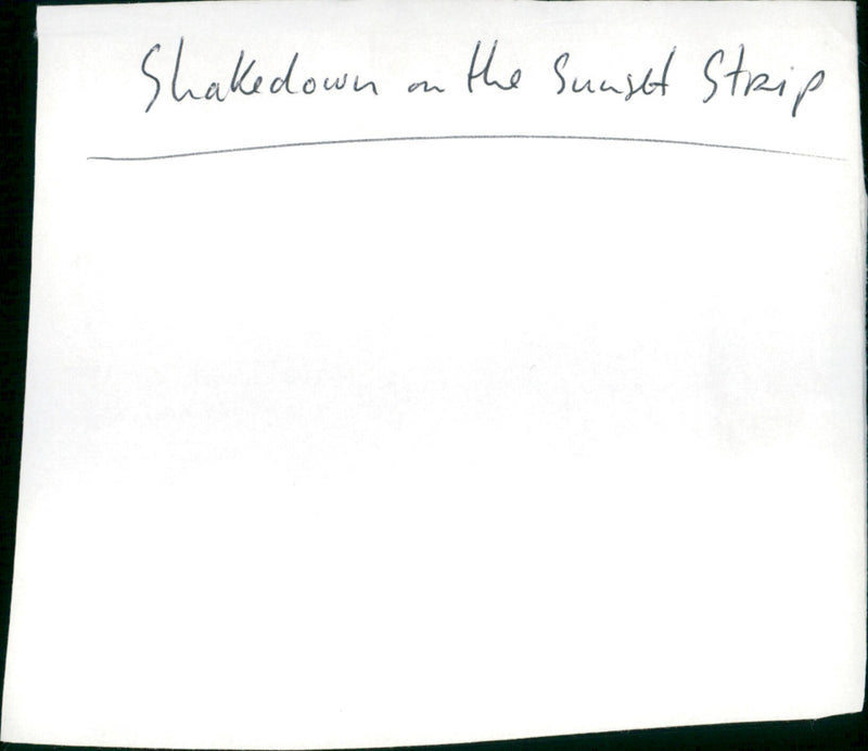 Shakedown on the Sunset Strip - Vintage Photograph