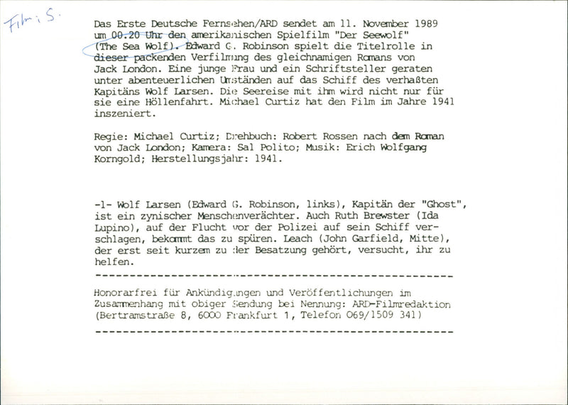 The Sea Wolf - Vintage Photograph