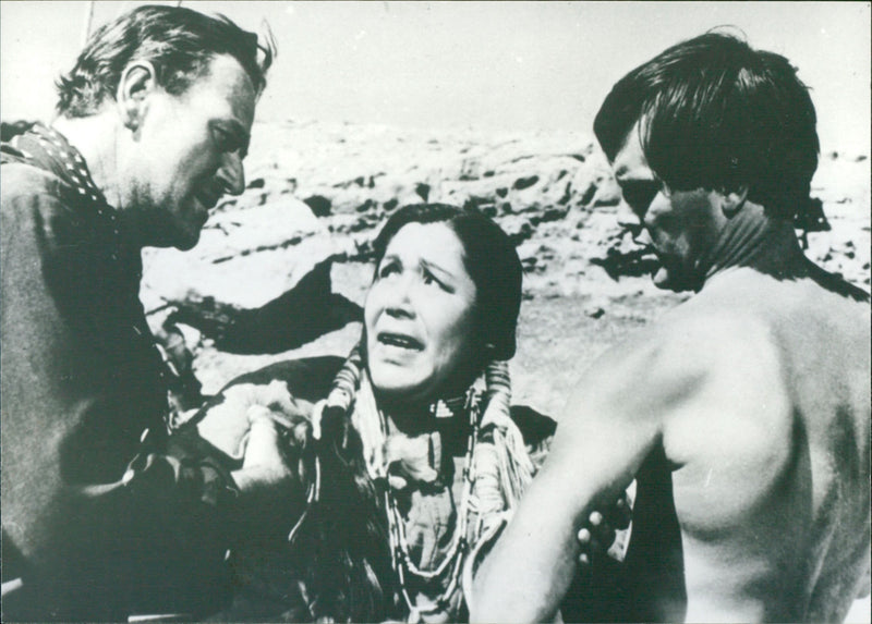 John Wayne and Jeffrey Hunter - The Searchers - Vintage Photograph