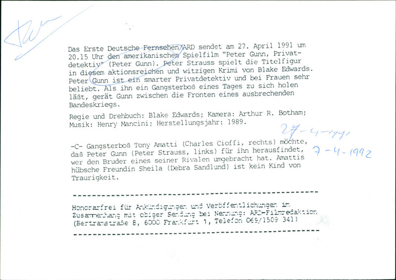 Peter Gunn - Vintage Photograph