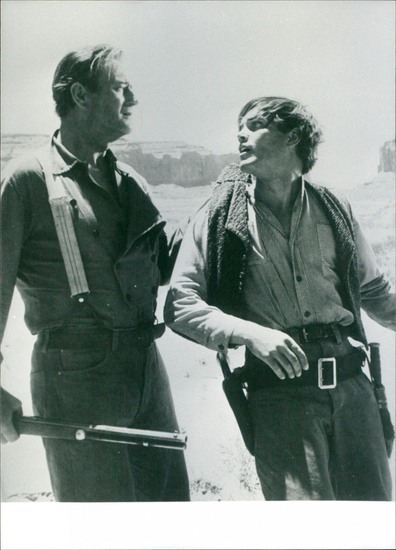 John Wayne and Jeffrey Hunter - The Searchers - Vintage Photograph