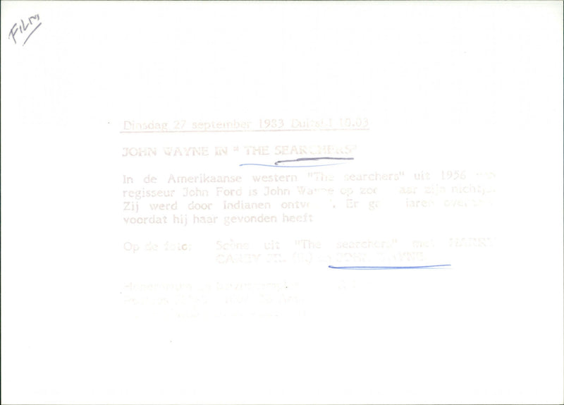 John Wayne - The Searchers - Vintage Photograph