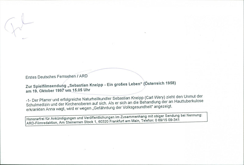 Carl Wery - Sebastian Kneipp/Ein großes Leben - Vintage Photograph