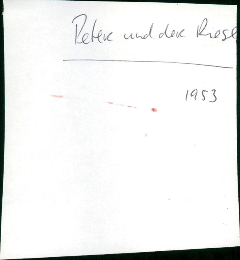 Peter und der Riese - Vintage Photograph
